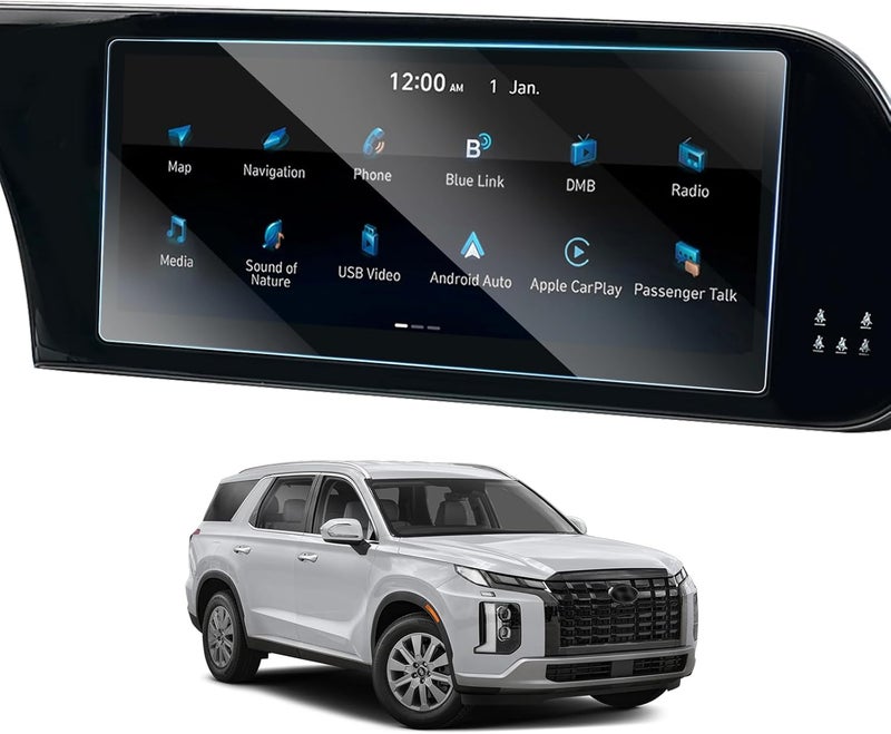 LANGBEAN Anti-Glare Matte 12.3-Inch Screen Protector for 2023-2025 Hyundai Palisade (SE/SEL/XRT/Limited/Calligraphy) Infotainment Touchscreen, 9H Tempered Glass 2025 Palisade Accessories - Image 1